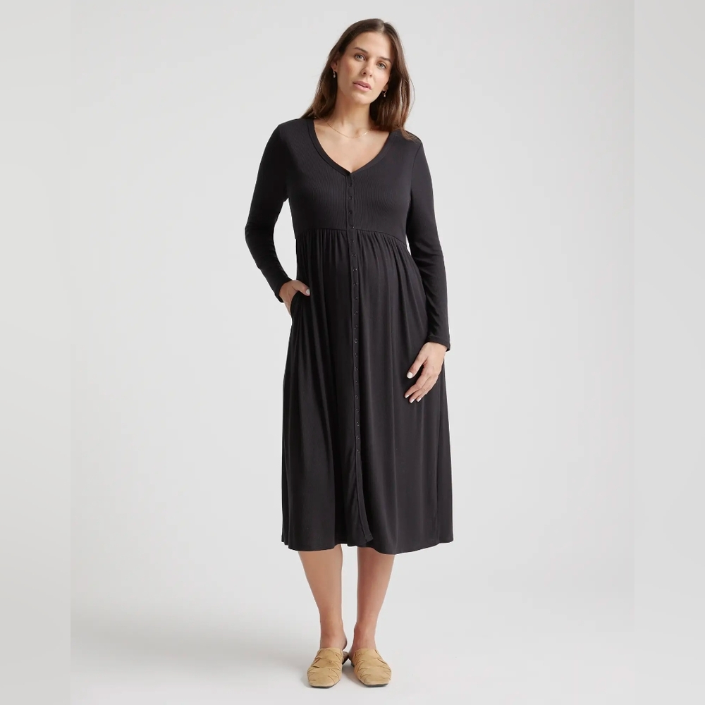 Elegant Black Long Sleeve Dress